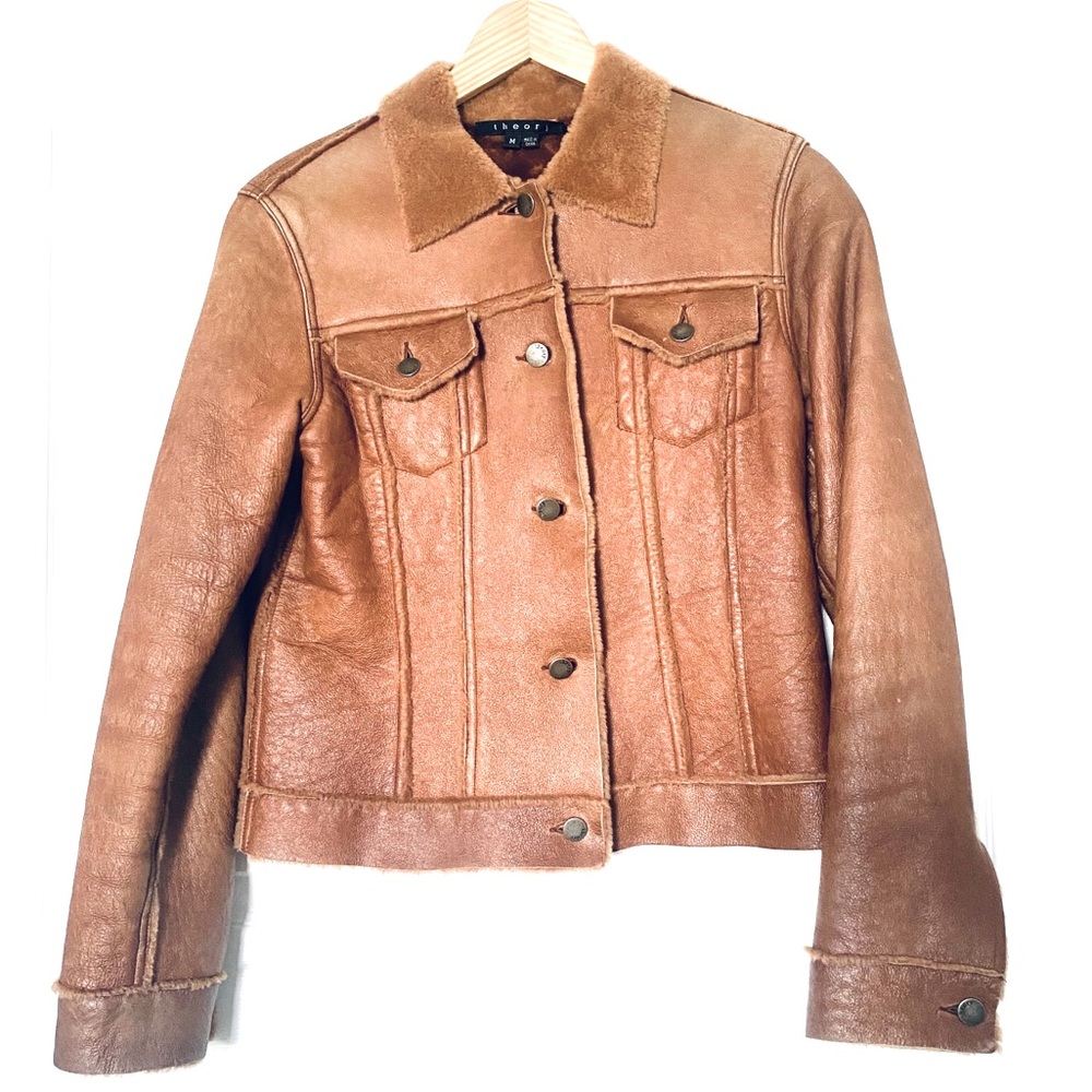 Theory Denim-style Shearling Jacket